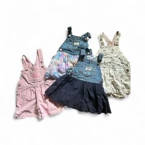 Lot of Osh Kosh toddler overalls 24 mos-2T